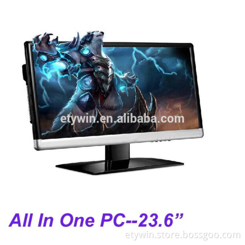 desktop computer of all in one pc type,new inventions all in one computer case integrated pc with monitor 23.6"LED monitor